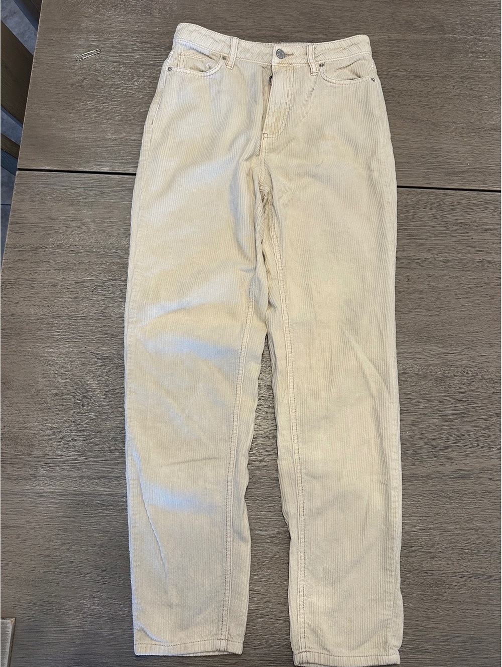 BDG High-Rise Mom Corduroy Pants Size 27 Cream